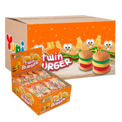 Yupi Twin Burger Gummy Candy 12pcs 168g