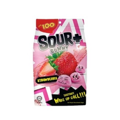 Sour+ Strawberry Gummy Candy 95g