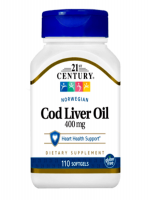 21st Century Norwegian COD Liver Oil 400mg 110 Tablets - Best Price in Bangladesh | Shampoobd