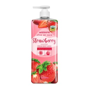 Watsons Strawberry Cream Body Wash 1000ml: Nourish Your Skin with a Sweet Twist - Best Price in Bangladesh | Shampoobd