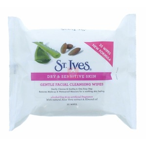 ST.Ives Dry & Sensitive Skin Gentle Facial Cleansing Wipes 35 Wipes - Best Price in Bangladesh | Shampoobd