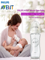 Philips Avent Natural Wide Neck Glass Bottle 1m+ 240ml