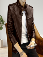 Black Artificial Leather Jacket For Men - Best Price in Bangladesh | Shampoobd