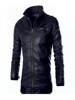 Gents Full Artificial Leather Jacket - Vip1 Blue - Best Price in Bangladesh | Shampoobd