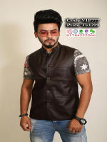 Chocolate  Artificial Leather koti for men - vip2 - Best Price in Bangladesh | Shampoobd