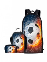 ForUDesigns Cartoon Football Backpack- Flame 3 Pcs/set - Best Price in Bangladesh | Shampoobd
