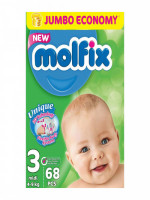 Molfix Jumbo Midi Belt 4-9 Kg 68 Pcs (Made in Turkey) - Best Price in Bangladesh | Shampoobd