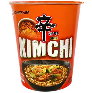 Nongshim Kimchi Shin Cup Noodles 75G: Spicy and Tangy Korean Instant Noodles