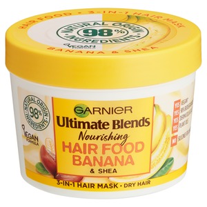 Garnier Ultimate Blends Hair Food: Nourishing Banana 3-In-1 Dry Hair Mask for Silky, Smooth Locks