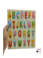English, ABCD Wooden Alphabet Puzzle Board For 1-3 Years Old Girls and Boys For Learning - Best Price in Bangladesh | Shampoobd