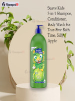 Suave Kids 3-in-1 Shampoo, Conditioner, Body Wash For Tear-Free Bath Time, Silly Apple, Dermatologist-Tested Kids Shampoo 3-in-1 Formula 40 oz 1000ml - Best Price in Bangladesh | Shampoobd