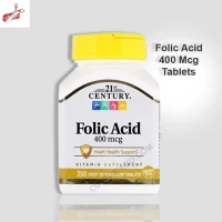 21st Century Folic Acid 400 mcg Tablets, 250 Count