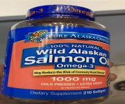 Pure Alaska Omega-3 Wild Alaskan Salmon Fish Oil 1000mg (210 Capsules)