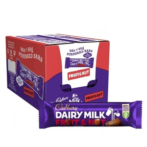 Cadbury Dairy Milk Fruit & Nut Chocolate Bar 48pc's Box