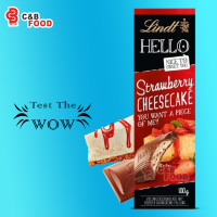 Lindt Hello Strawberry Cheese Cake Chocolate Bar 100G