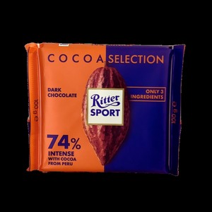 Ritter Sport Dark Chocolate 74% Intense with Cocoa 100G