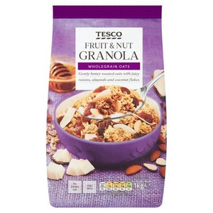 Tesco Fruit & Nut Granola Wholegrain Oats 1KG