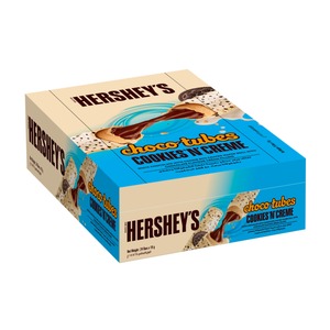 Hershey's Choco Tube Cookies N Cream Chocolate Bar 24pc's Box