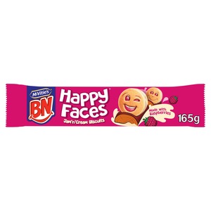 Mcvities Happy Faces Jam 'N' Cream Biscuits 165G