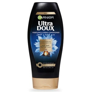 Garnier Ultra Doux Black Charcoal & Nigella Seed Oil Purifying & Shine Conditioner 400ml