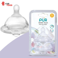 PUR Gentle Touch 2 Wide Neck Nipple (S 0-3m Baby) Slow Flow