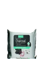 Beauty Formulas Activated Charcoal Detox Facial Wipes 25 pack