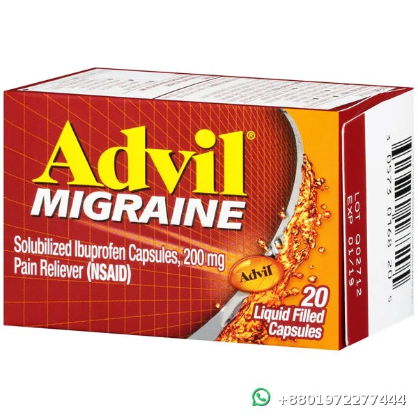 Advil Migraine Headache Relief 20 Capsules
