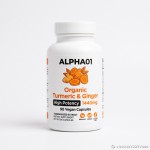 Alpha01 Organic Turmeric & Ginger 1440mg 90 Vegan Capsules