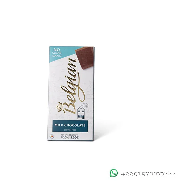 Belgian No Sugar Added Milk Chocolate 70g