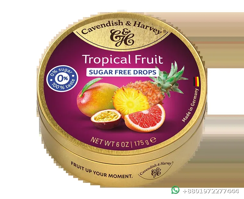 Cavendish & Harvey Sugar Free Tropical Fruit Drops 175g