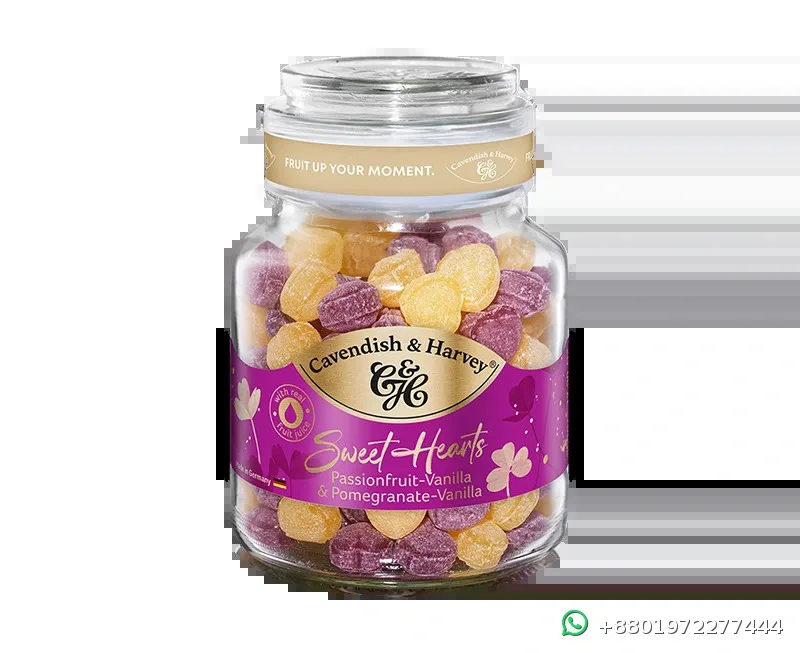 Cavendish & Harvey Sweet Hearts Passionfruit-Vanilla & Pomegranate-Vanilla 350g