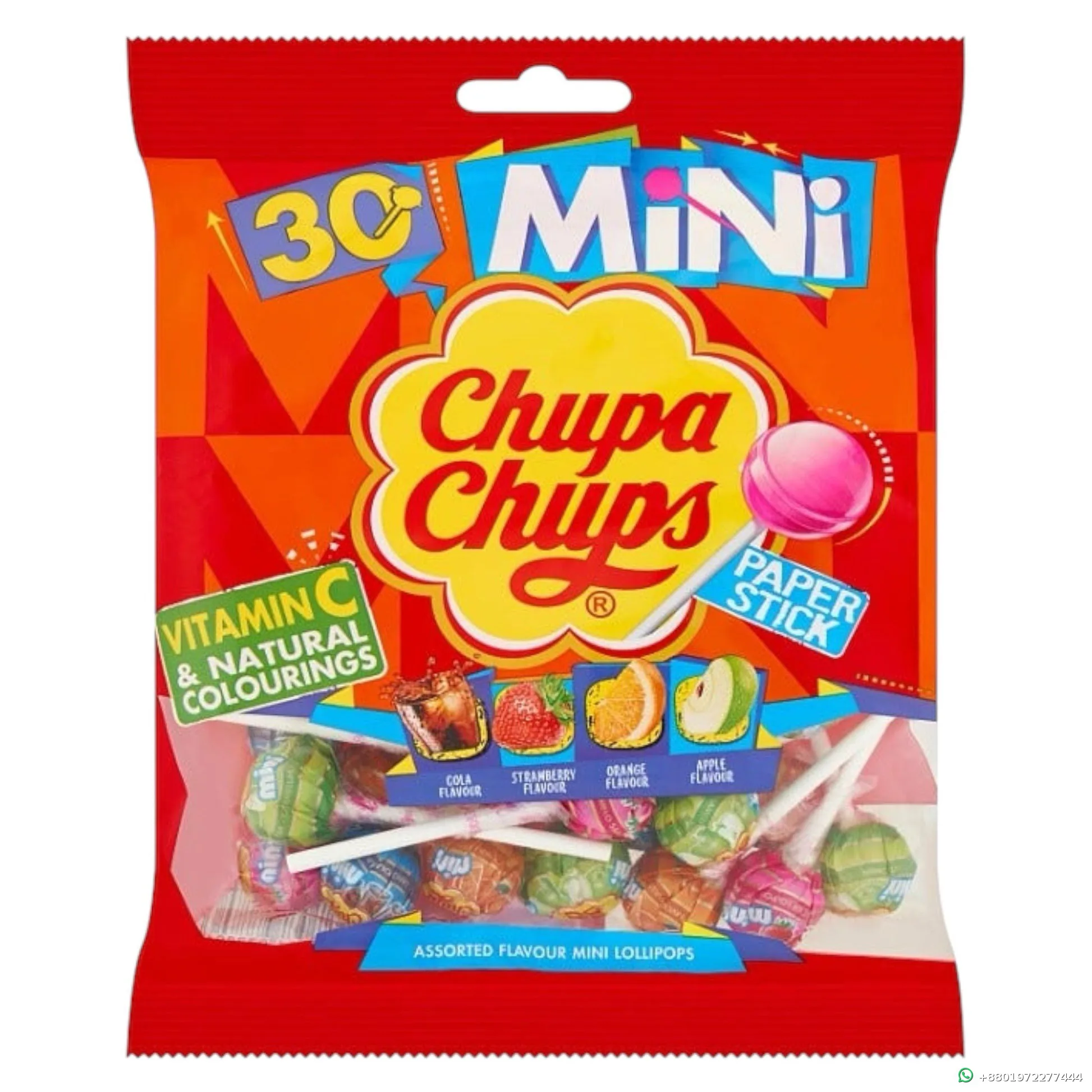 Chupa Chups Mini Lollipops 30pcs Pack
