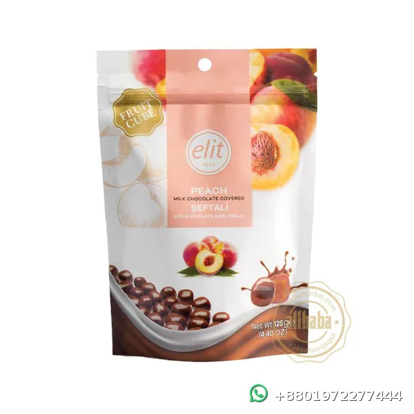 Elit Peach Milk Chocolate Covered 125g