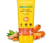 Mamaearth Ultra Light Sunscreen with Carrot Seed & Turmeric SPF 50 PA+++ 80g