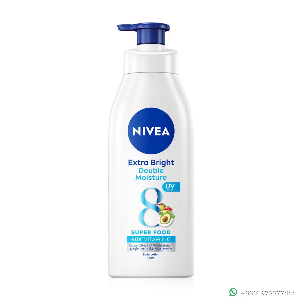 NIVEA Extra Bright Moisture Vitamin E UV Filter 8 Superfoods Body Lotion