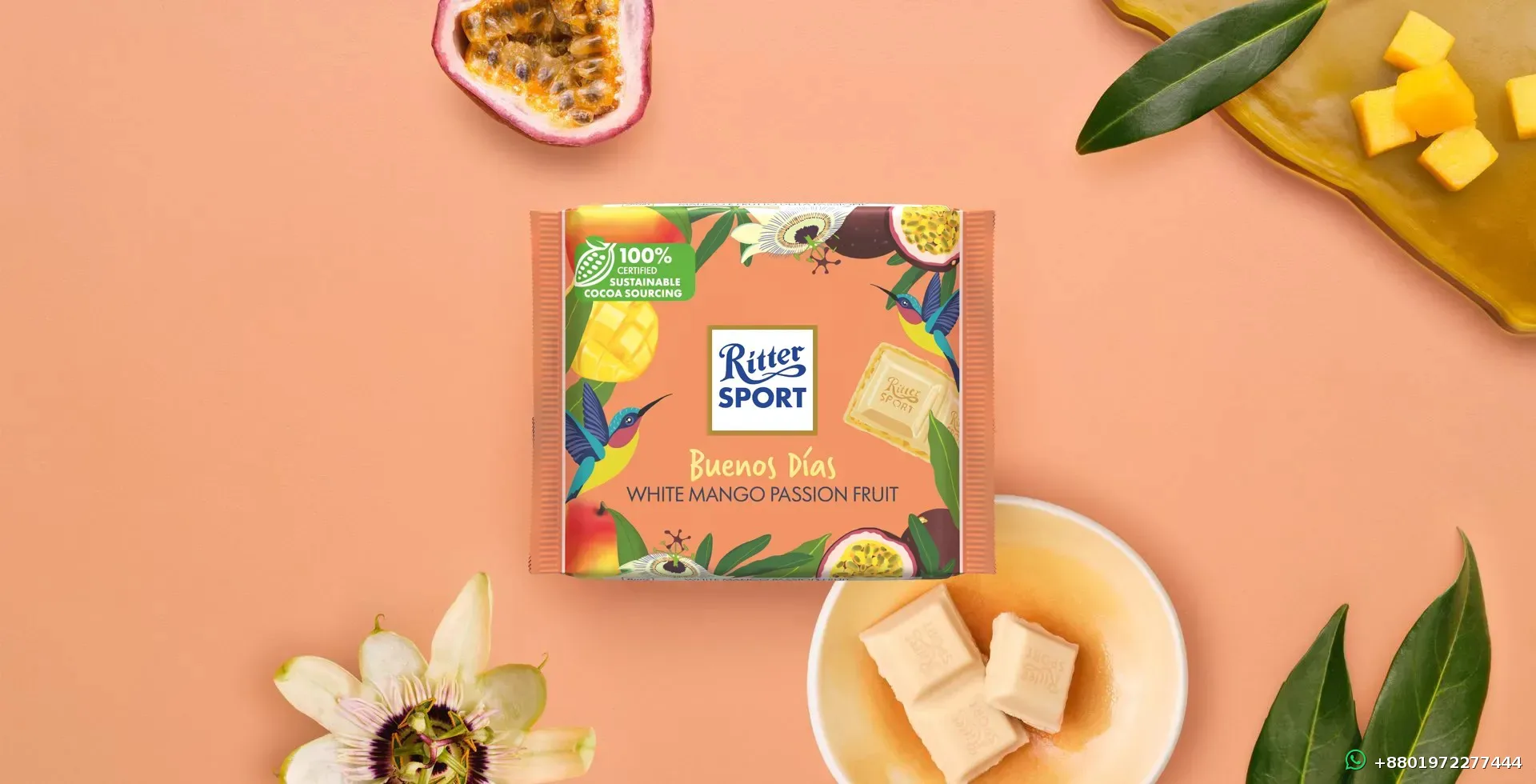 Ritter Sport Buenos Dias White Mango Passion Fruit 100g