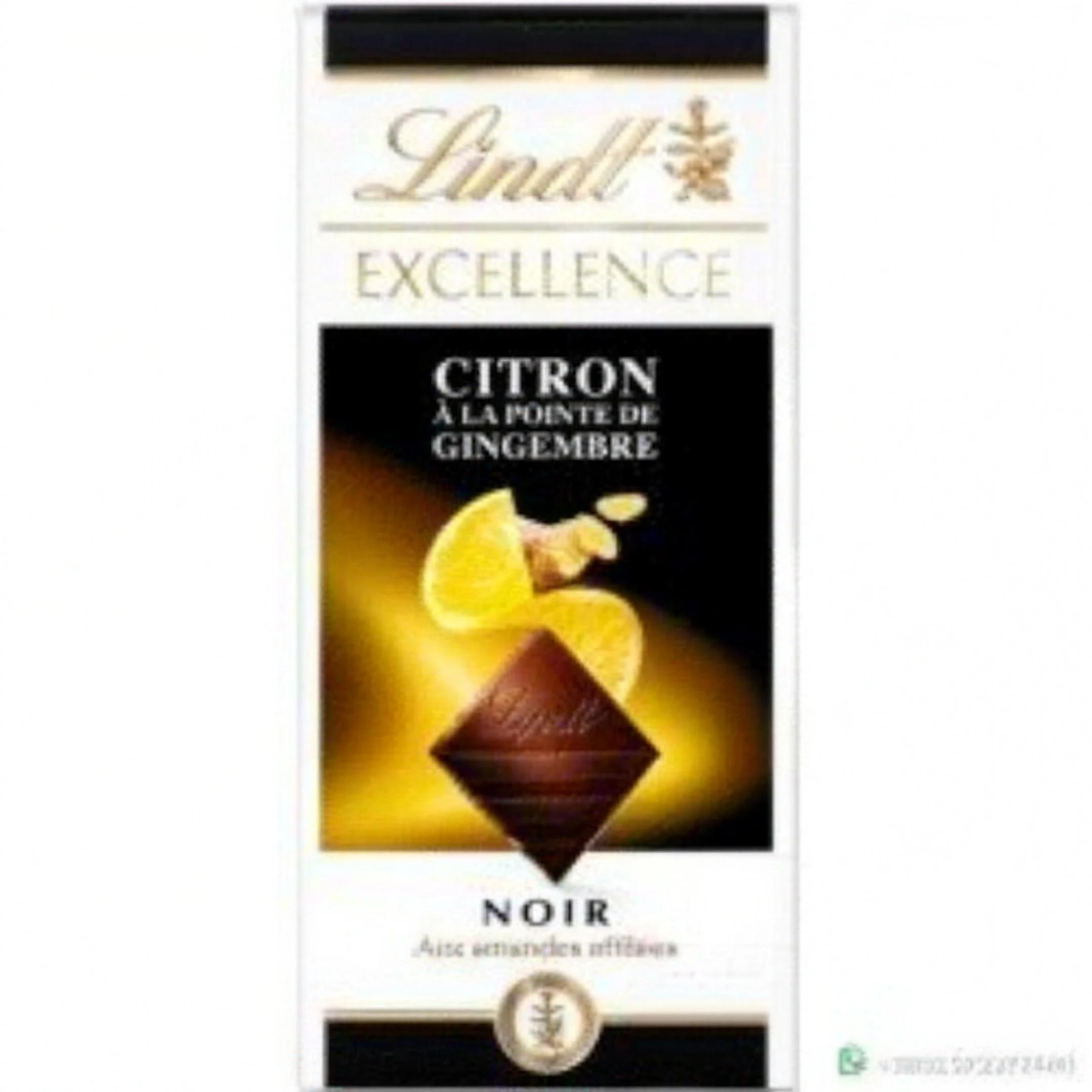 Lindt Excellence Lemon with A Touch Of Ginger Dark Chocolate 100g