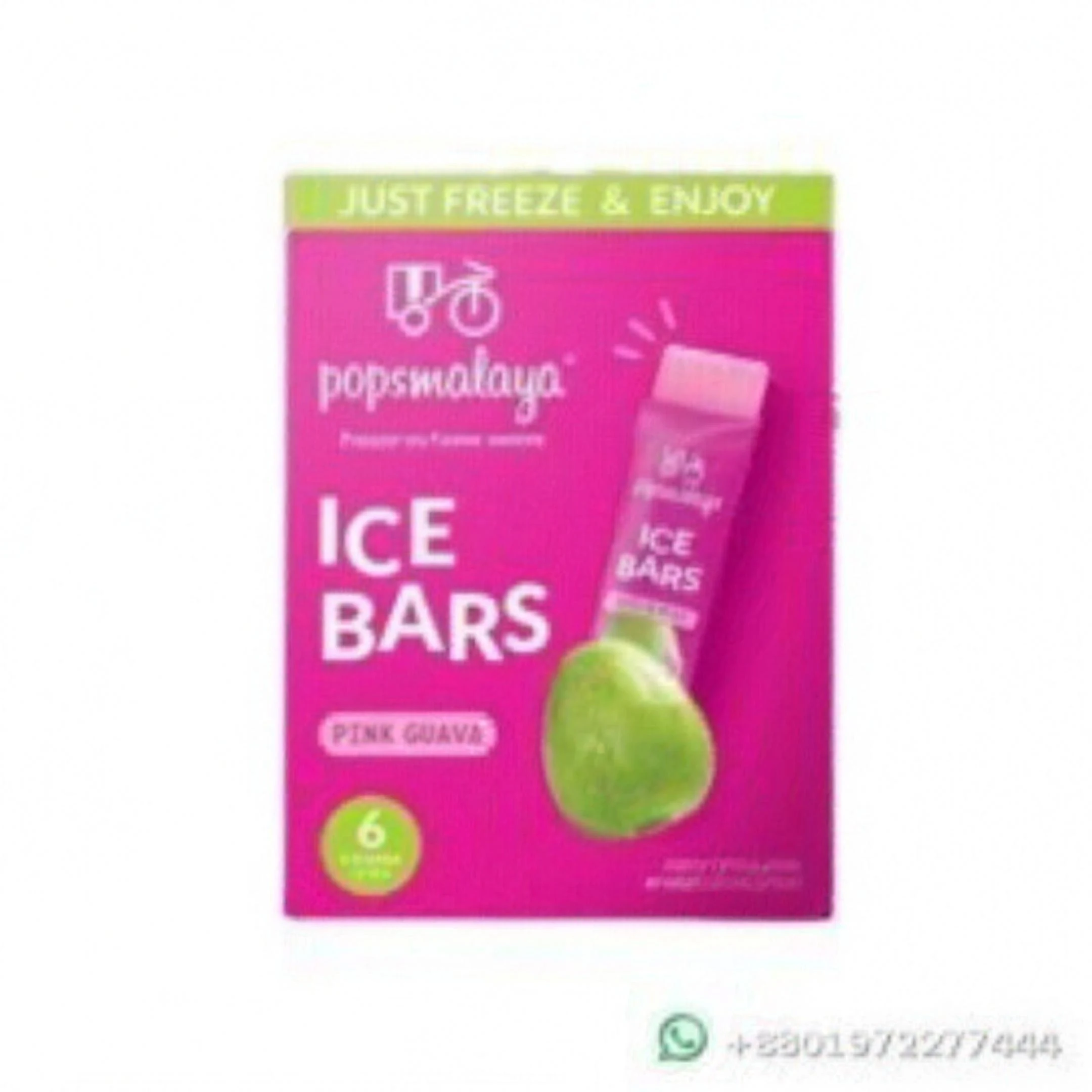 Popsmalaya Ice Bars Pink Guava 6 pcs