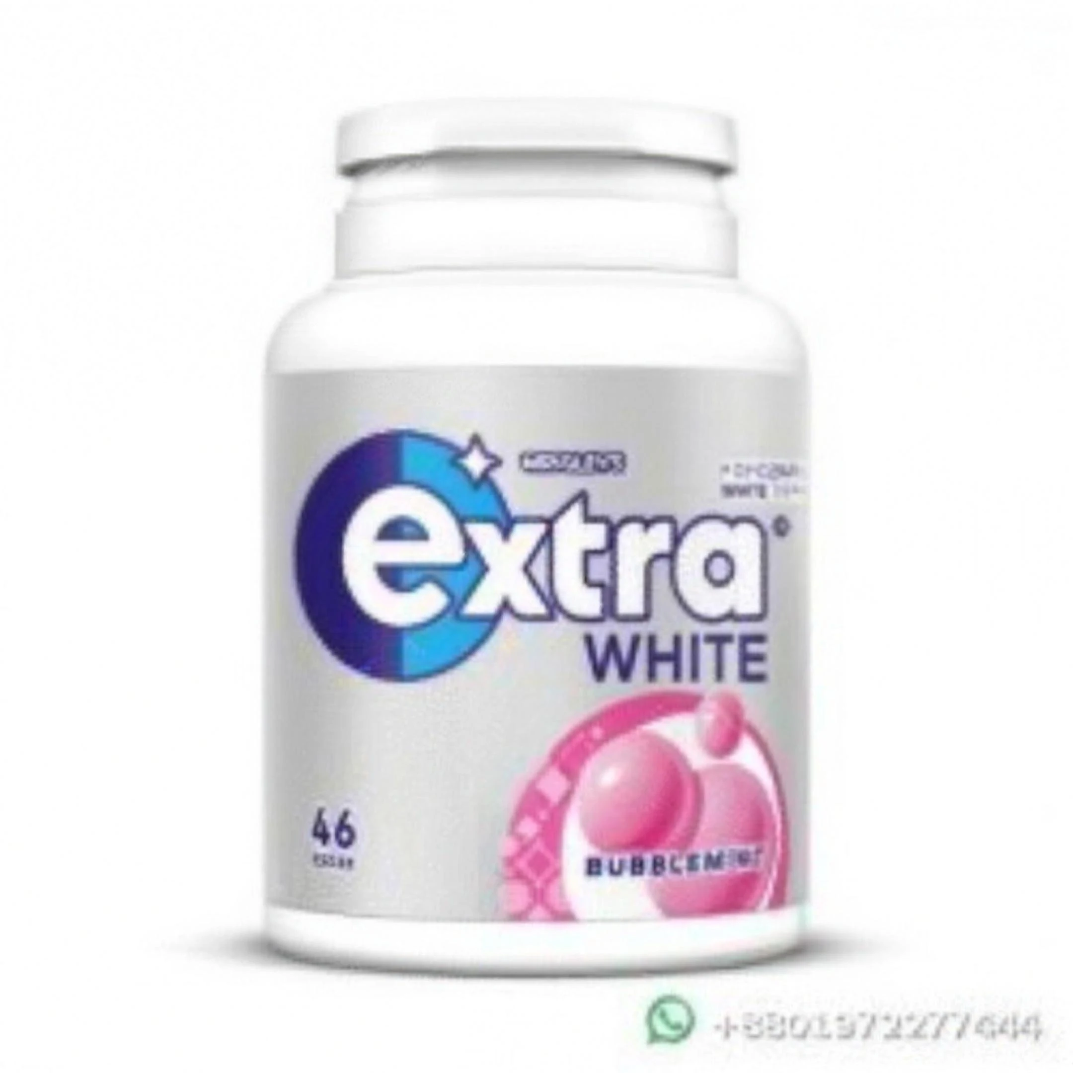 Extra Sugar Free White Bubblemint Flavour Chewing Gum 46 Pieces