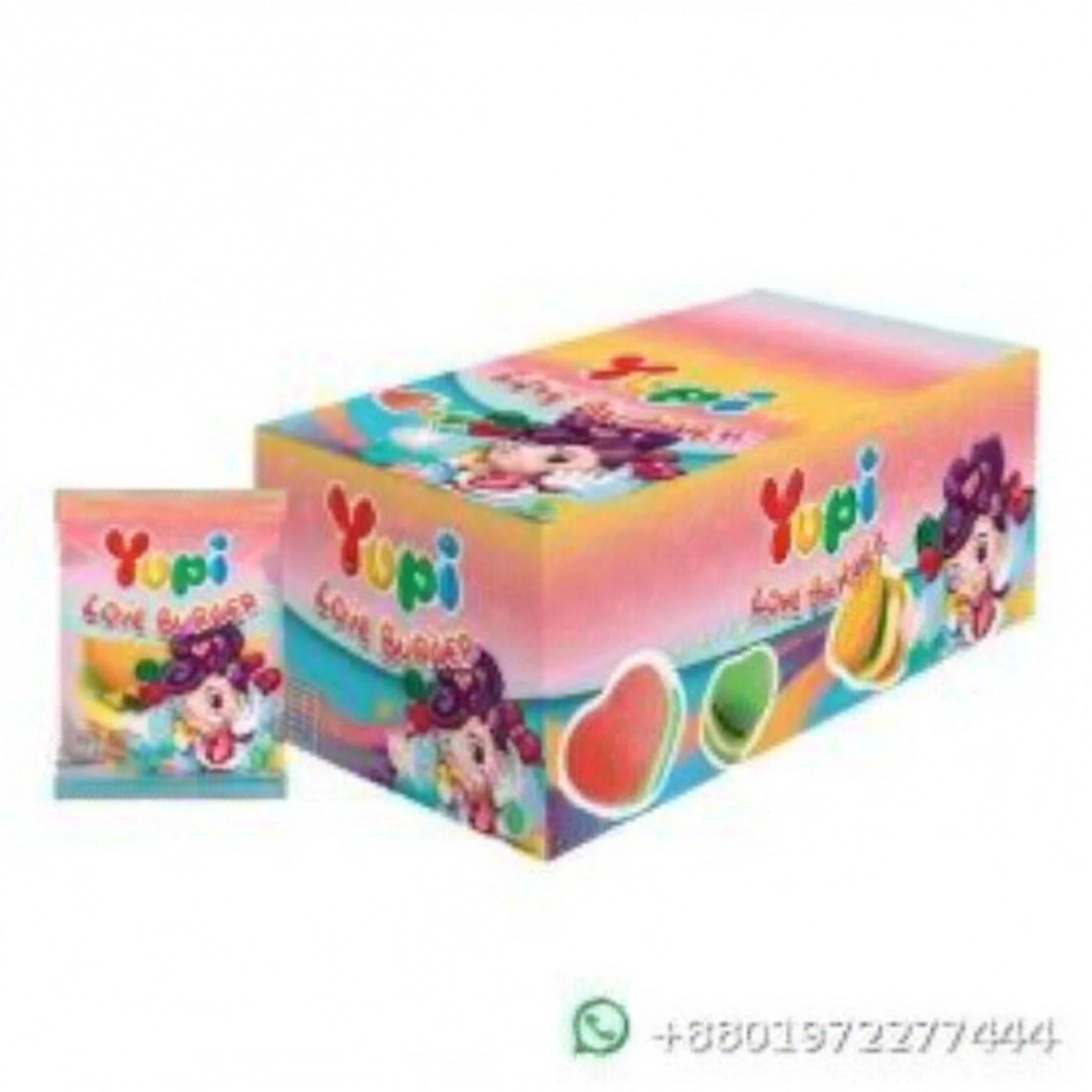 Yupi Love Burger 10gm x 12 pcs Box