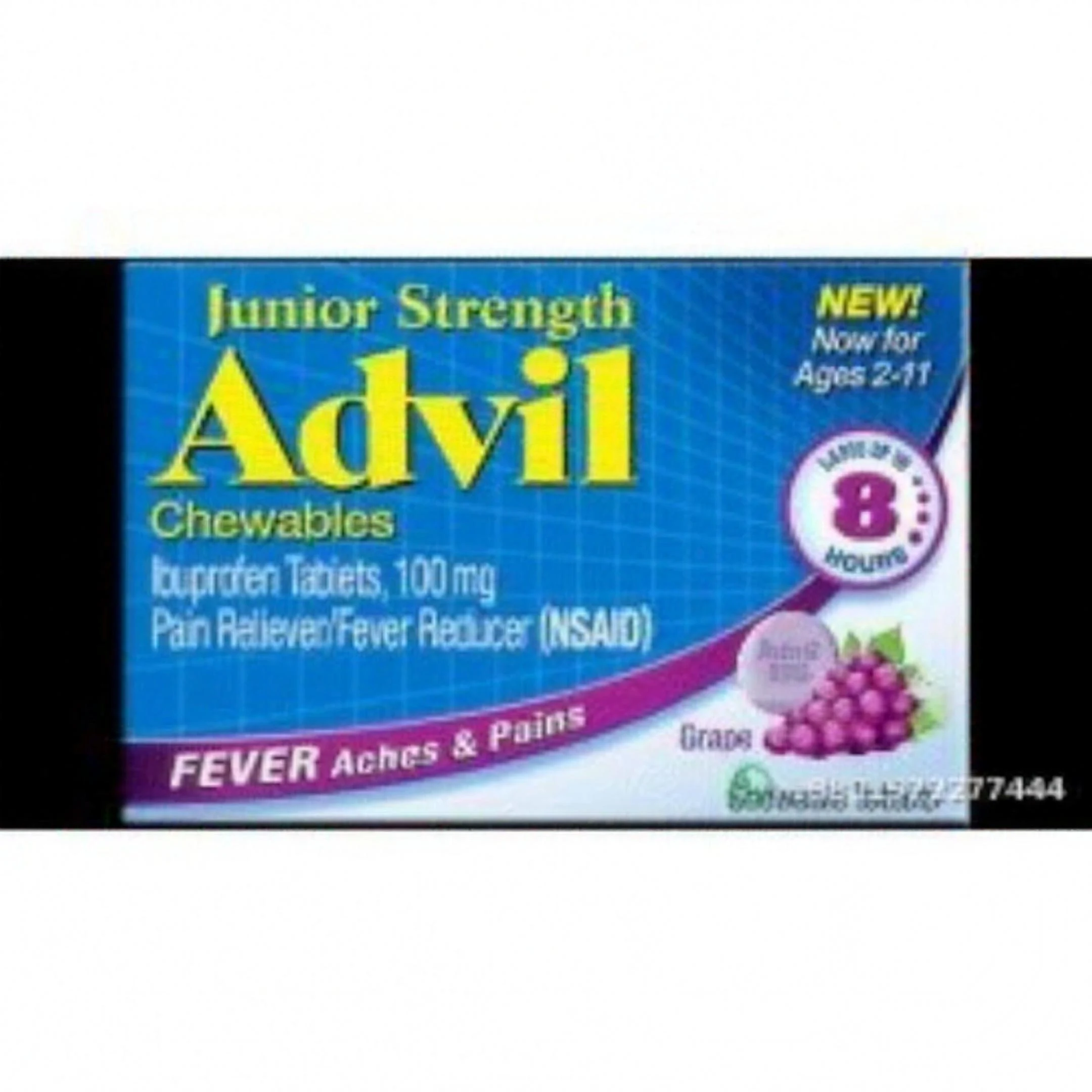 Advil Junior Strength Advil Chewables in Grape 24 Tablets