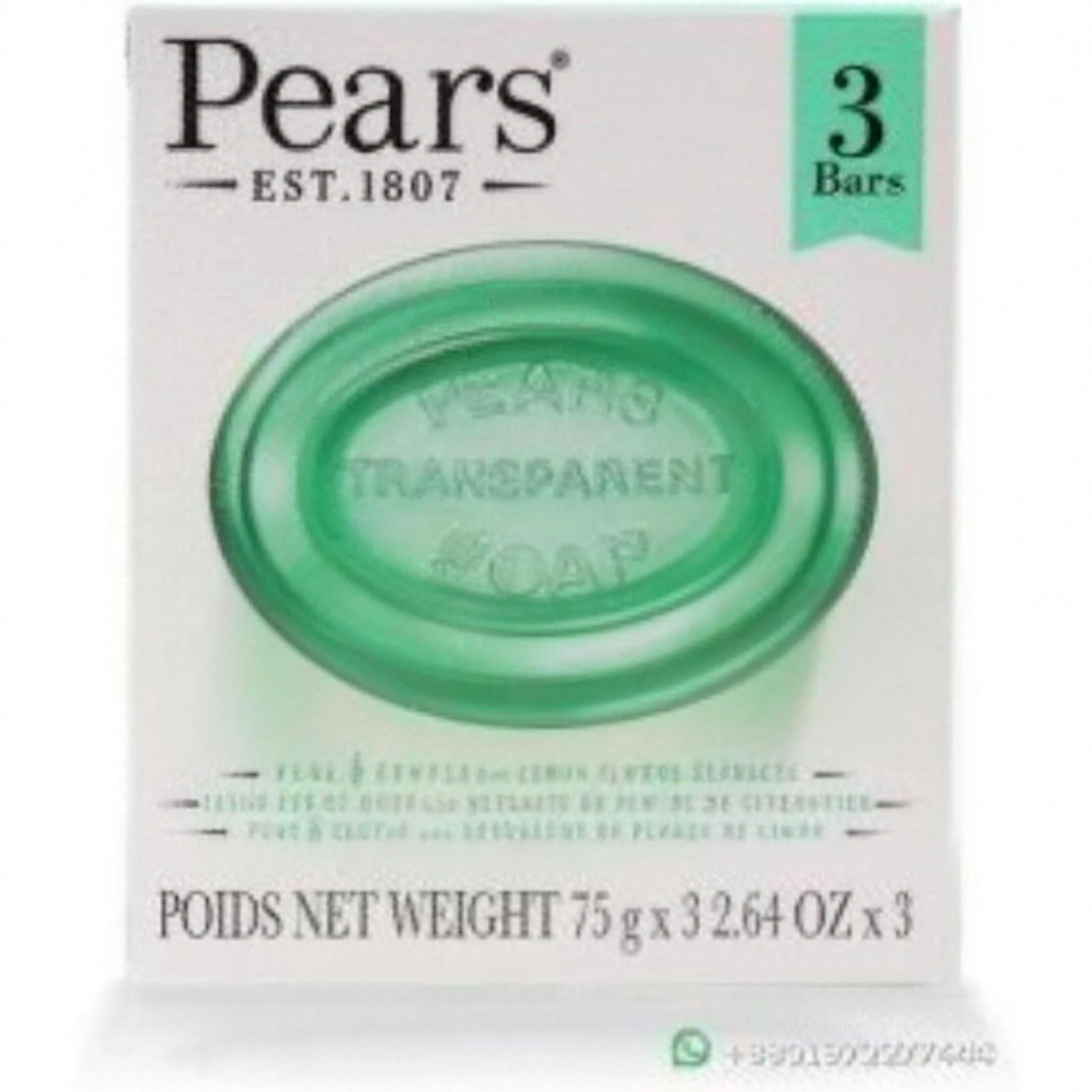 Pears Transparent Soap with Lemon Flower Extracts 3 x 75g