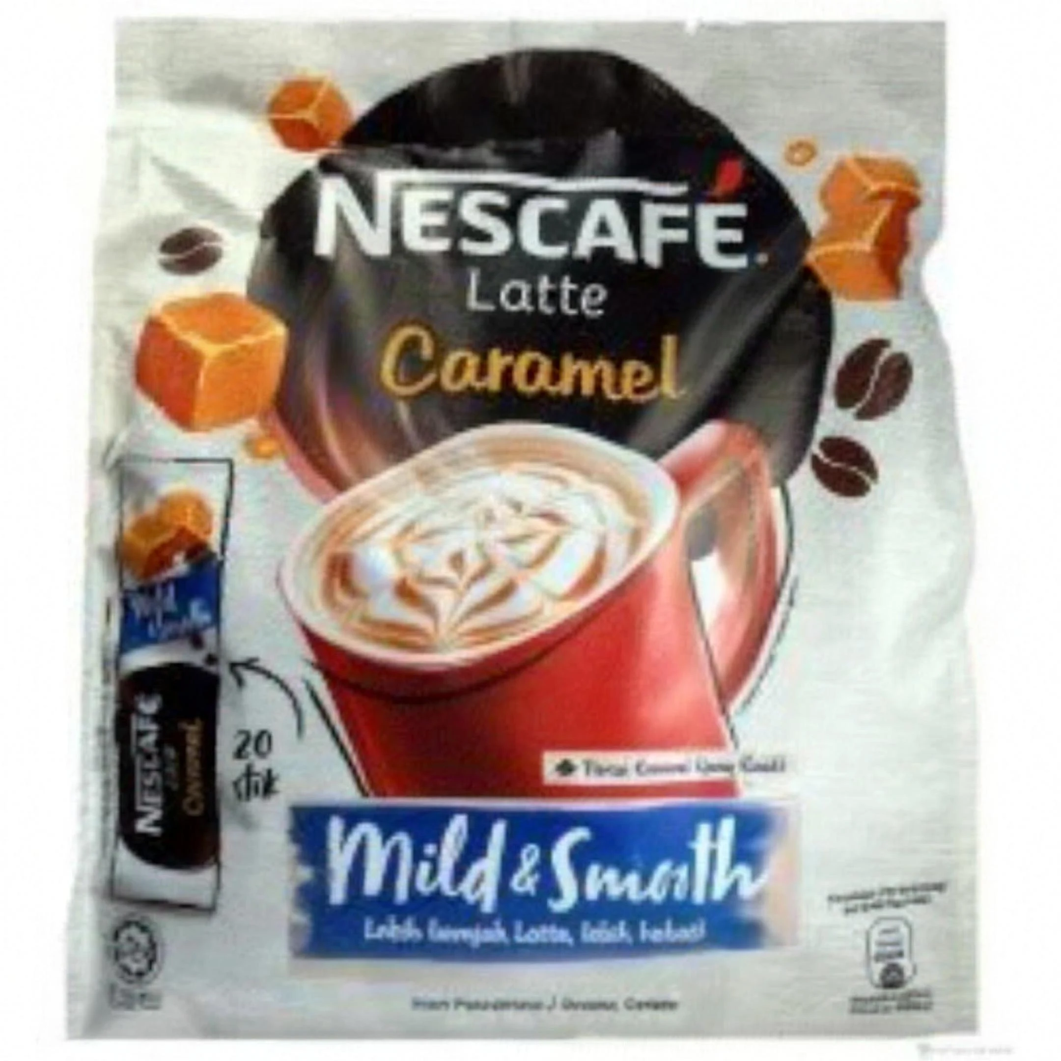 Nescafe Latte 3 in 1 Caramel 20 Sticks 500g