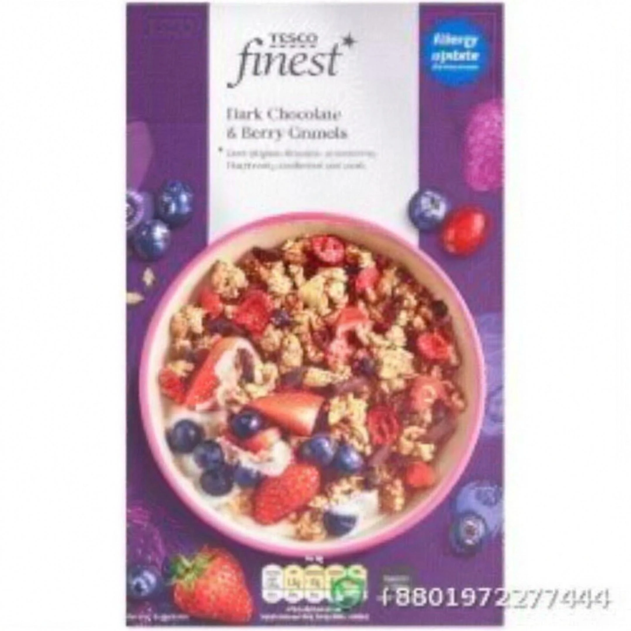 Tesco Finest Dark Chocolate & Berry Granola 500g
