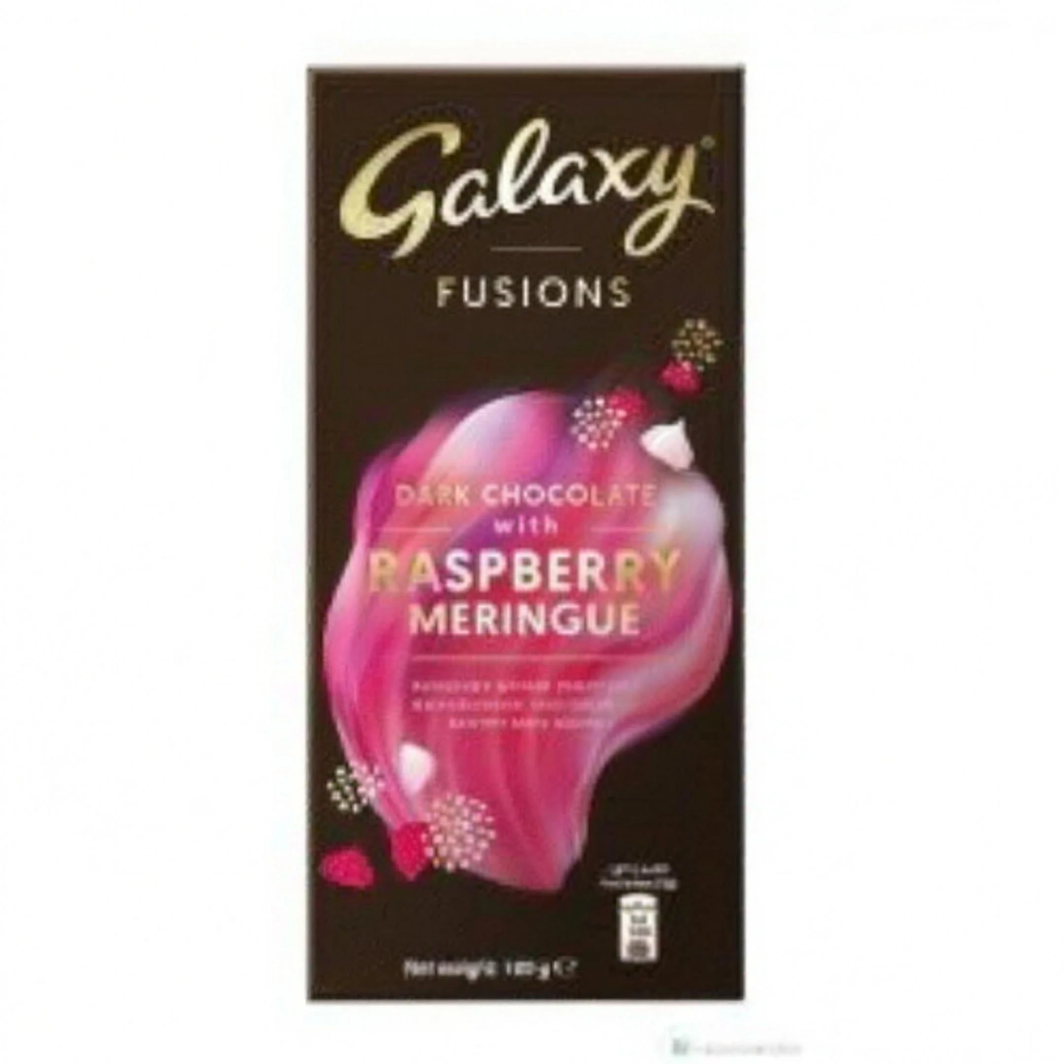 Galaxy Fusions Dark Chocolate with Raspberry Meringue 100g