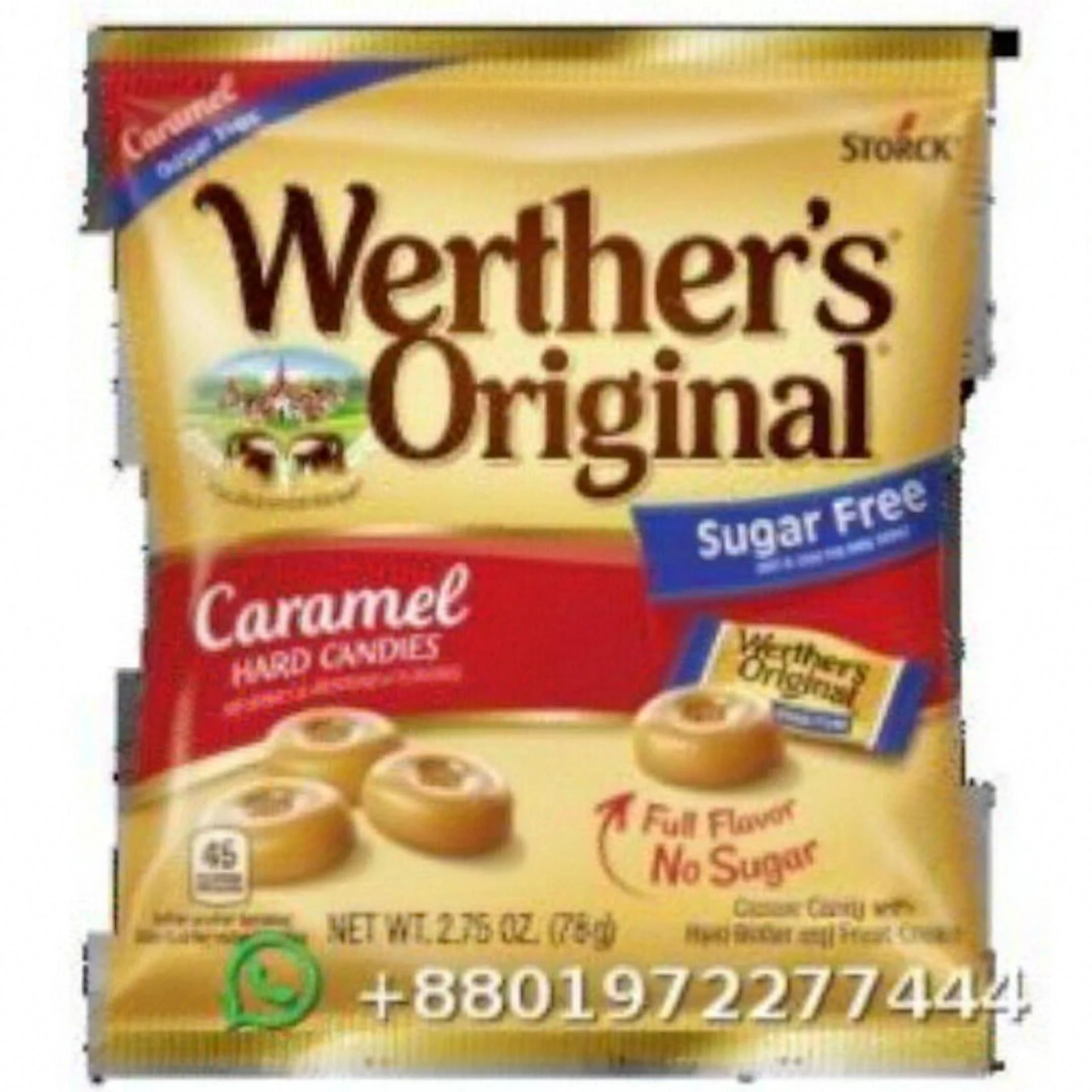 Werther's Original Sugar Free Caramel Hard Candies 78g
