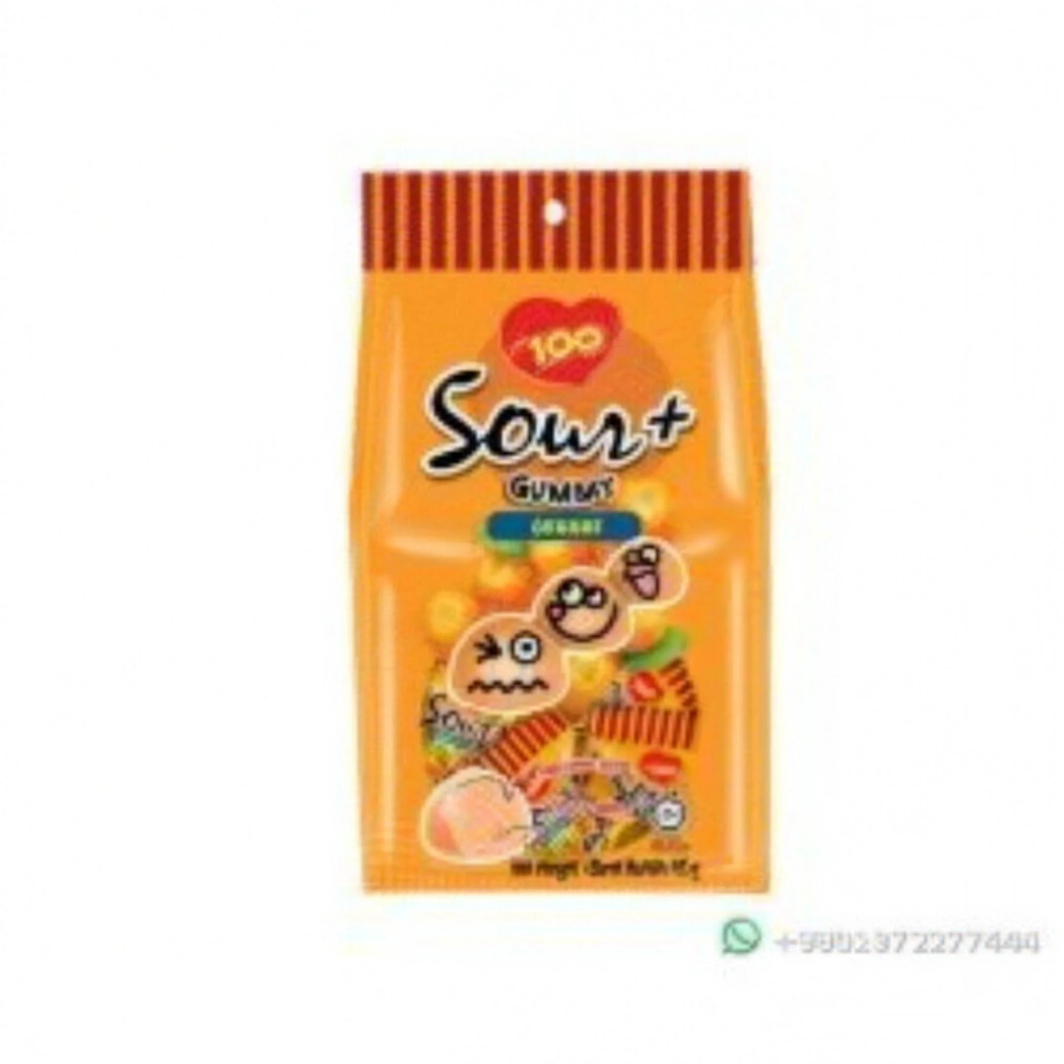 Lot 100 Sour+ Orange Flavored Gummy 95g