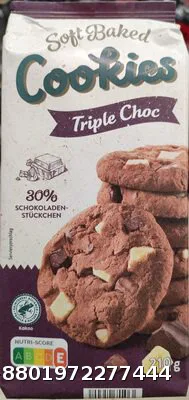 Sondey Soft Baked Triple Chocolate Cookies 210g