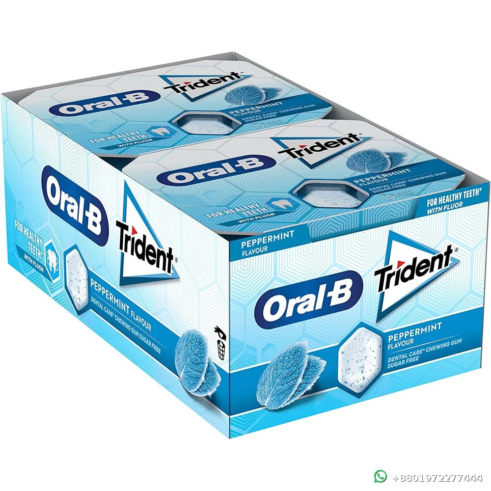 Trident Oral-B Peppermint Flavor Gum 12u