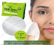 Tea Tree Daily Use Cleansing Facial Face Make Up Wipes 25